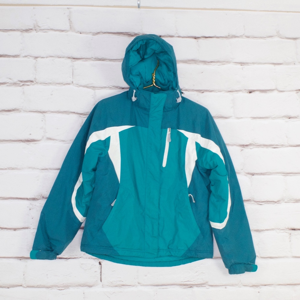 LL Bean Winter Jacket Coat Size S Teal Blue Parka - Picture 1 of 8
